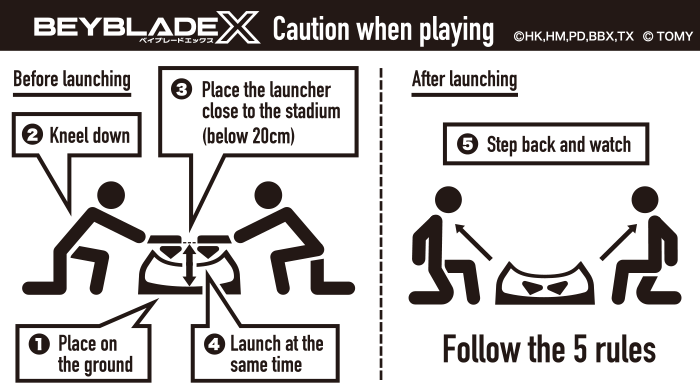 Precautions when playing with BEYBLADE X