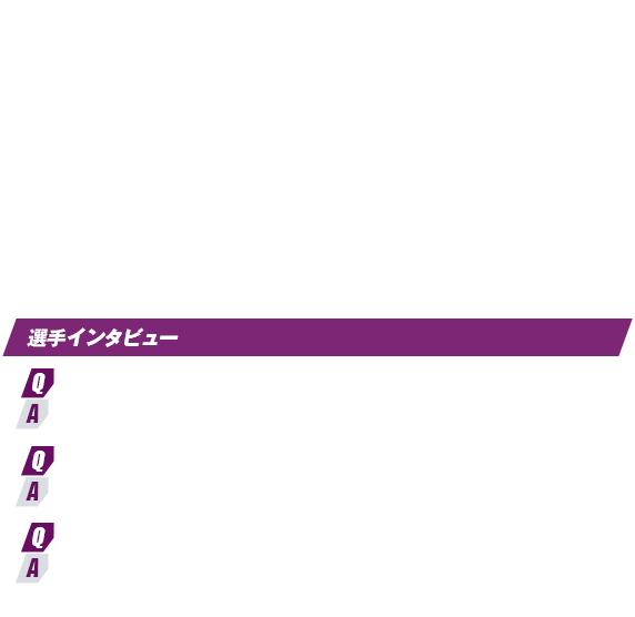 選手インタビュー